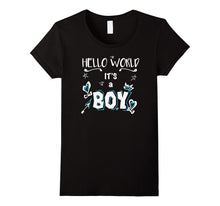 Hello World It's a Boy Baby Shower Gender Reveal Blue Gift