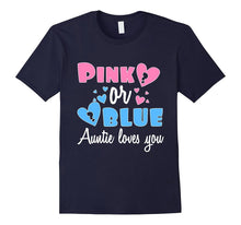 Gender Reveal Party T Shirts Aunt Auntie Pink Blue Love You