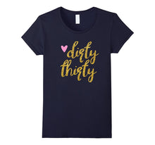 30th Birthday Shirt Gift Gold Dirty Thirty 30 Pink Heart Tee