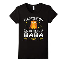 Happiness Is Being a Baba With Owl Funny T-Shirt Gift