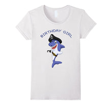 Birthday Girl - Kids Birthday Pirate Shark T-Shirt for Girls