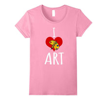 I Love Heart Art Arts Lover Artist Funny Novelty T-Shirt