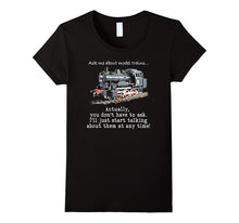 "Ask Me About Model Trains" Funny, Humorous T-Shirt