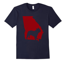 Georgia With Bulldog Distressed Red Dog Lover Shirt
