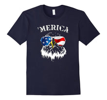 Merica Eagle 4th of July USA Flag Sunglasses T-Shirt