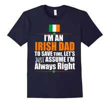 Mens I'M an Irish Dad Father's Day Gift Ireland Flag T-Shirt