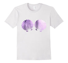 Beautiful Purple Shells Mermaid Birthday Party T Shirt