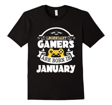 Funny Video Game T Shirt Legendary Gamers January Bday Tee