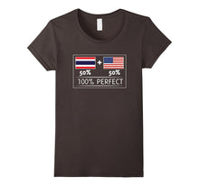 50% Thailand 50% USA Flags 100% Perfect Cute TShirt for Thai