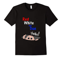 Fourth of July Red White and Due Baby Boy Pregnancy T-Shirt