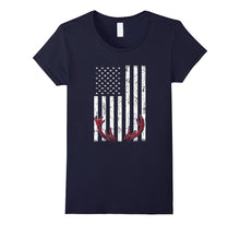 Deer Antlers American Flag USA Hunting Fishing T Shirt