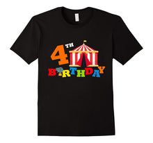4th. Birthday Circus Kids Children Funny T-Shirt Balloons