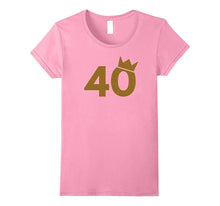 40 Gold Crown - 40th Birthday T-Shirt for Men and Women