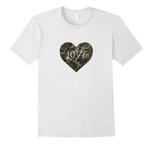 I Love You American Soldier Troops Camo Heart Emoticon Shirt