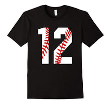 #12 Baseball Laces Baseball Mom Jersey Love Baseball T-Shirt