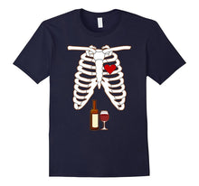 Funny Wine Lover Skeleton Halloween T-Shirt Costume Fun