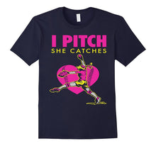 Softball Parent Fan T-Shirt - I Pitch She Catches Tee