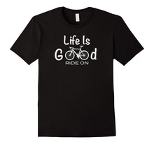 Biking Tees: Life Is Good Ride on Distressed Bike T-Shirt