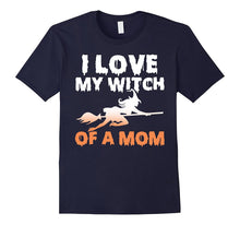 I Love My Witch of a Mom Funny Halloween T-Shirt for Kids