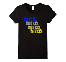 Disco 1970s Style Repeat Tshirt Vintage Retro Neon Light Tee