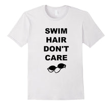 Swim Hair Don't Care Funny Swim Shirts for Men Women Kids