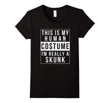 Skunk Halloween Costume Shirt Funny Easy for Kids Men Women