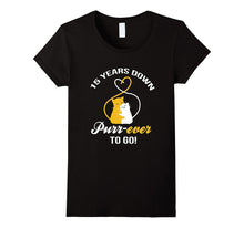 15th Wedding Anniversary T-Shirt Purr-Ever Cat Gift
