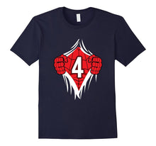 Superhero Birthday Shirt 4 Year Old Tshirt Girls Boys Comic