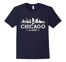 Chicago Illinois Vintage City Skyline T Shirt Men Women