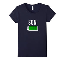 Son Battery Power Full T-Shirt Funny Energetic Child Match