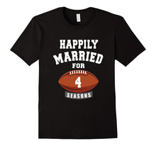 4th Wedding Anniversary T-Shirt Football Couple Gift