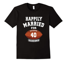 40th Wedding Anniversary T-Shirt Football Couple Gift Shirt