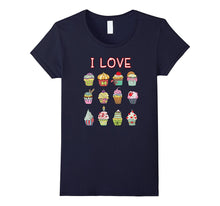 I Love Cupcakes Fun T Shirt Dark