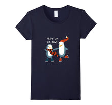 Ice Skating T-Shirt, Hocky Figure Skate Fun Cute Penguin Tee