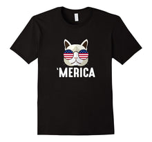 'Merica - Cat Flag Glasses - T-Shirt