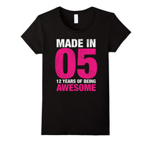 Birthday Shirt for Girls Made in 05 T-Shirt 12 Yrs Old Gift