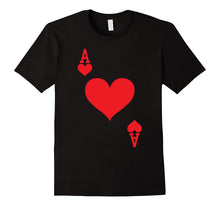 Ace of Hearts Playing Card Halloween Costume T-Shirt (Dark)