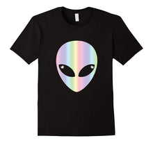 Alien Head T Shirt-Holographic Glow Effect