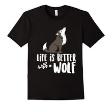 Life Is Better With a Wolf Animal Hearts T-Shirt
