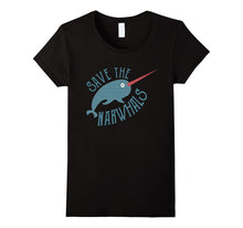 Save the Narwhals Vintage Retro Pattern T-Shirt