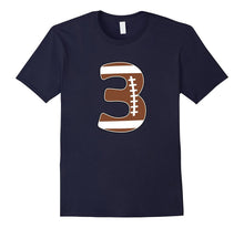 3rd Birthday 3-Years Old Kids T-Shirt All Numbers Football