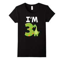 I'm 3 Three 3rd Birthday T-Shirt Kids 3 Year Old Dinosaur