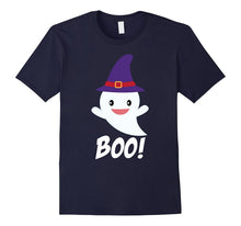Cute Ghost Little Witch Boo Pumpkin Halloween Funny T-Shirt
