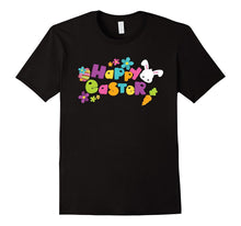 Happy Easter T-Shirt With Bunnies Eggs Flowers Carrots