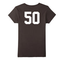50 Sports Jersey Number on Back T-Shirt for Team Fan Player
