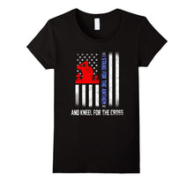 I Stand for the Anthem and Kneel for the Cross US Flag Shirt