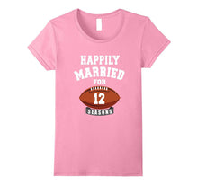 12th Wedding Anniversary T-Shirt Football Couple Gift Shirt