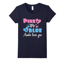 Gender Reveal Party T Shirts Aunt Auntie Pink Blue Love You
