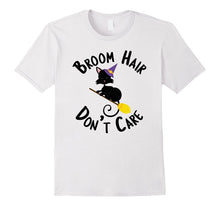 Halloween T-Shirt Messy Broom Hair Don't Care Shirt