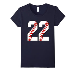 #22 Baseball 22nd Birthday Twenty-Two Baseball Mom T-Shirt